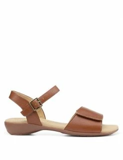 New ⭐ Hotter Safari Leather Ankle Strap Wedge 🩴 Sandals 🥰