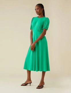 Cheapest 👏 Finery London 👗 Dresses Short Sleeve Midi Tea 👗 Dress 😍 -New In Womens Sales 2022 SD 10 T83 4797 J0 X EC 0