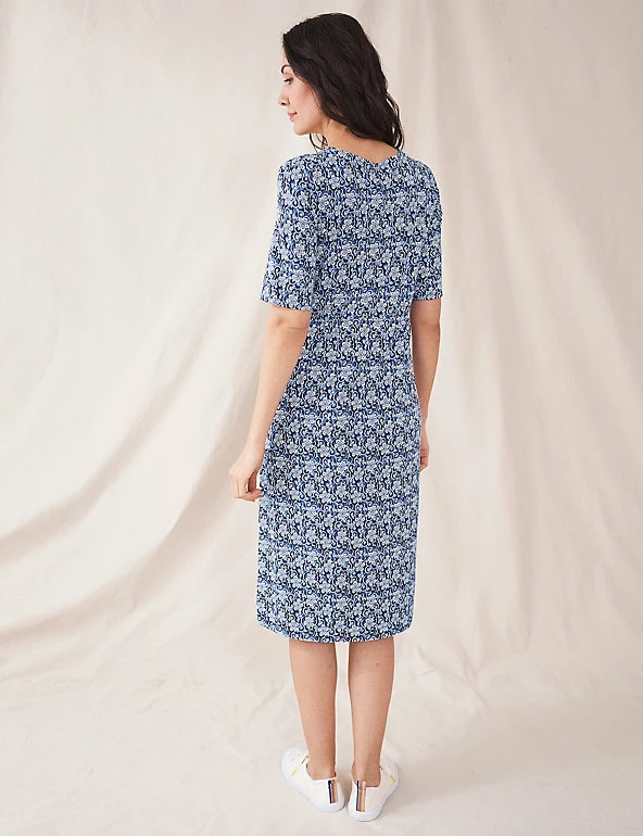 Discount 🔥 White Stuff 👗 Dresses Jersey Floral V-Neck Knee Length Tea 👗 Dress ✨ 4 Discount 🔥 White Stuff 👗 Dresses Jersey Floral V-Neck Knee Length Tea 👗 Dress ✨ - Image 4