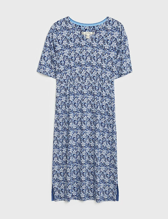 Discount 🔥 White Stuff 👗 Dresses Jersey Floral V-Neck Knee Length Tea 👗 Dress ✨ 2 Discount 🔥 White Stuff 👗 Dresses Jersey Floral V-Neck Knee Length Tea 👗 Dress ✨ - Image 2