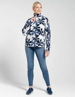 Buy 👍 Craghoppers 🧥 Coats & Jackets Printed Half Zip Fleece Jacket 😀 -New In Womens Sales 2022 SD 10 T83 4967 E4 X EC 1