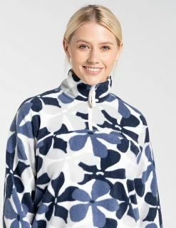 Buy 👍 Craghoppers 🧥 Coats & Jackets Printed Half Zip Fleece Jacket 😀 -New In Womens Sales 2022 SD 10 T83 4967 E4 X EC 3