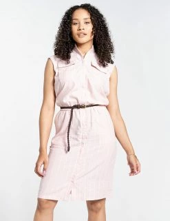 Buy 🤩 Craghoppers 👗 Dresses Linen Blend Striped Belted 👗 Dress 🎁