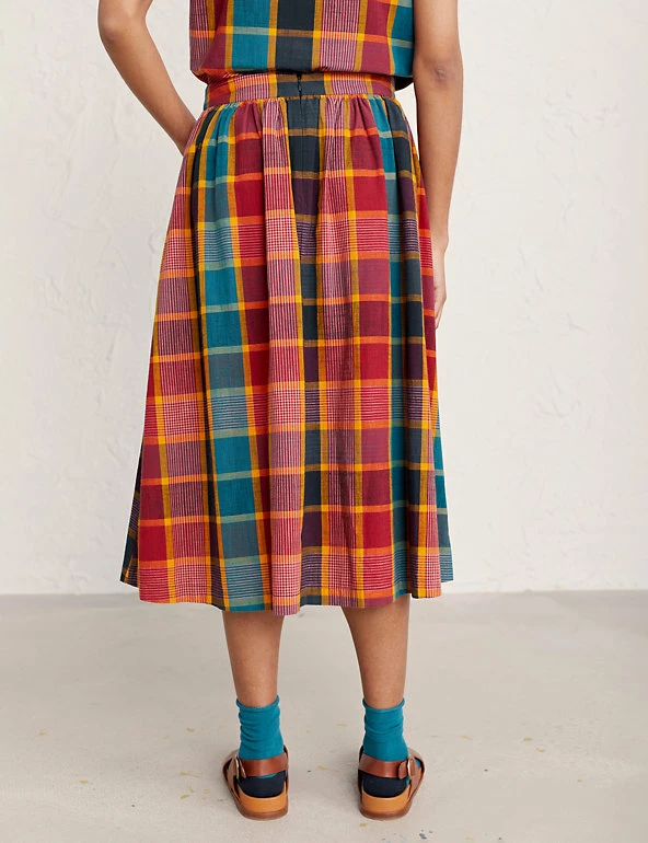 Best Pirce π Seasalt Cornwall π Skirts Organic Cotton Checked Midi A-Line π Skirt π 4 Best Pirce π Seasalt Cornwall π Skirts Organic Cotton Checked Midi A-Line π Skirt π - Image 4