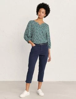 Cheapest 🧨 Seasalt Cornwall Cotton Rich Slim Fit Cropped Trousers 🧨