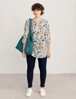 Discount 🔥 Seasalt Cornwall Tunics Organic Cotton Printed Tunic ⌛ -New In Womens Sales 2022 SD 10 T83 5052 NB X EC 2
