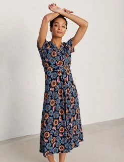 Coupon 👍 Seasalt Cornwall 👗 Dresses Organic Cotton Floral Midi Waisted 👗 Dress 👍 -New In Womens Sales 2022 SD 10 T83 5084 F4 X EC 1