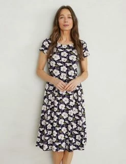 Cheap 👍 Seasalt Cornwall 👗 Dresses Cotton Rich Floral Scoop Neck Waisted 👗 Dress ✨ -New In Womens Sales 2022 SD 10 T83 5093 F4 X EC 1