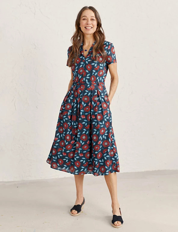 Discount 🔔 Seasalt Cornwall 👗 Dresses Organic Cotton Floral Midi Waisted 👗 Dress 😉 1 Discount 🔔 Seasalt Cornwall 👗 Dresses Organic Cotton Floral Midi Waisted 👗 Dress 😉