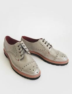 Budget ✨ White Stuff 👟 Shoes Leather Lace Up Flat Brogues 🔥