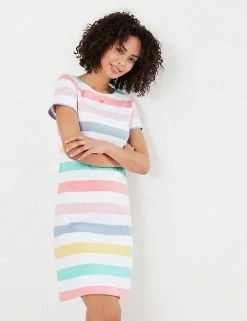Best reviews of ❤️ Joules 👗 Dresses Pure Cotton Jersey Striped T-Shirt 👗 Dress 🤩