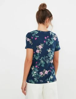 Coupon 🌟 Joules Women Pure Cotton Floral Crew Neck T-Shirt 🛒 -New In Womens Sales 2022 SD 10 T83 5172 F4 X EC 1