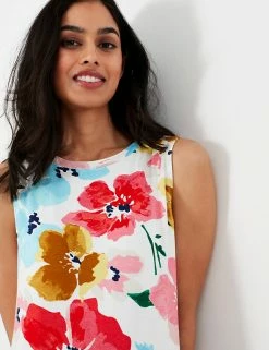 Best Sale 👏 Joules 👗 Dresses Jersey Floral Sleeveless Beach Cover Up 🔥 -New In Womens Sales 2022 SD 10 T83 5176 Z4 X EC 1