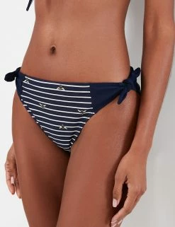 Cheap 🥰 Joules 👙 Bikinis Striped Tie Side Hipster 👙 Bikini Bottoms 🎁
