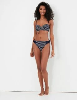 Budget 🔥 Joules 👙 Bikinis Striped Tie Front 👙 Bikini Top 👏 -New In Womens Sales 2022 SD 10 T83 5188 Z4 X EC 3