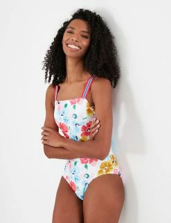 Best Pirce 🔥 Joules 👙 Bikinis Floral Square Neck 🩱 Swimsuit 🌟 -New In Womens Sales 2022 SD 10 T83 5193 Z4 X EC 1