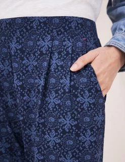 Brand new 💯 White Stuff Printed Elasticated Waist Slim Fit Trousers 🥰 -New In Womens Sales 2022 SD 10 T83 5198 E4 X EC 1