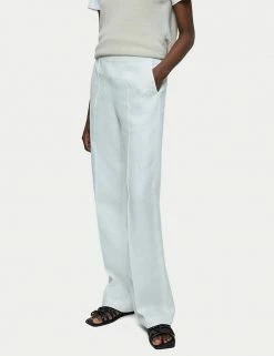 Deals βοΈ Jigsaw Pure Linen Side Zip Straight Leg Trousers βοΈ