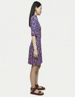 Outlet 🤩 Jigsaw 👗 Dresses Cotton Rich Floral Button Front 👕 Shirt 👗 Dress 🎁 -New In Womens Sales 2022 SD 10 T83 5375 ZZ X EC 2