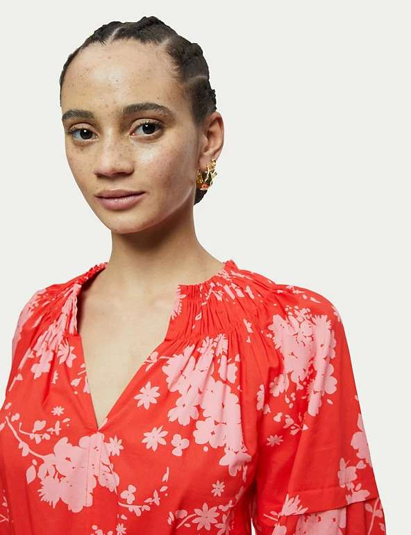 Deals ๐ Jigsaw ๐ Dresses Pure Cotton Floral Midaxi Tiered ๐ Dress ๐ 3 Deals ๐ Jigsaw ๐ Dresses Pure Cotton Floral Midaxi Tiered ๐ Dress ๐ - Image 3