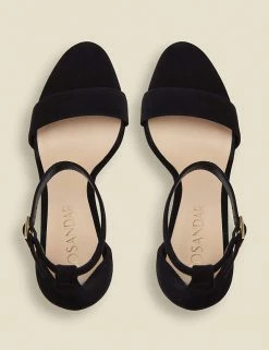 Best Sale ⭐ SOSANDAR Suede Ankle Strap Stiletto Heel 🩴 Sandals 🧨 -New In Womens Sales 2022 SD 10 T83 5545 Y0 X EC 1