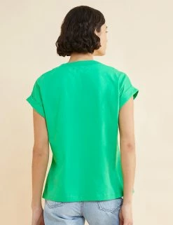 Discount 🛒 Albaray Women Pure Cotton Round Neck T-Shirt 😍 -New In Womens Sales 2022 SD 10 T83 5579 J0 X EC 1