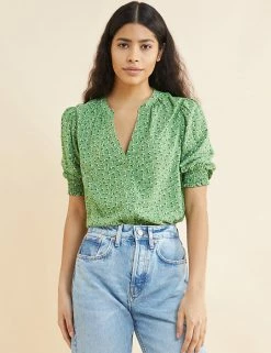 Top 10 🛒 Albaray 👕 Shirts & Blouses Floral V-Neck Blouse 😉