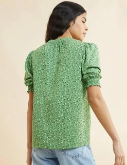 Top 10 🛒 Albaray 👕 Shirts & Blouses Floral V-Neck Blouse 😉 -New In Womens Sales 2022 SD 10 T83 5583 J4 X EC 1