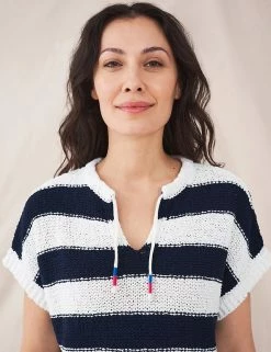 New 🛒 White Stuff Jumpers Cotton Rich Striped Short Sleeve Jumper ❤️ -New In Womens Sales 2022 SD 10 T83 5596 ZZ X EC 2