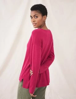 Flash Sale ⭐ White Stuff Jumpers Cotton Rich Ribbed Stepped Hem Jumper ❤️ -New In Womens Sales 2022 SD 10 T83 5599 A4 X EC 1