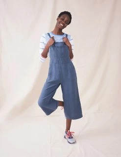 Best Sale 🎁 White Stuff 👗 Dresses Pure Linen Cropped Dungarees 🧨