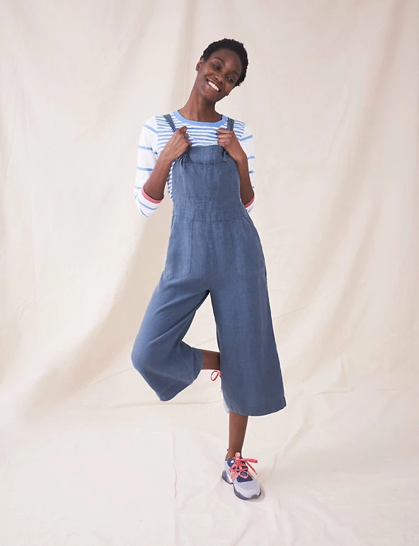 Best Sale ๐ White Stuff ๐ Dresses Pure Linen Cropped Dungarees ๐งจ 1 Best Sale ๐ White Stuff ๐ Dresses Pure Linen Cropped Dungarees ๐งจ