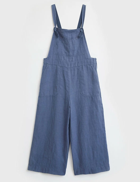 Best Sale ๐ White Stuff ๐ Dresses Pure Linen Cropped Dungarees ๐งจ 2 Best Sale ๐ White Stuff ๐ Dresses Pure Linen Cropped Dungarees ๐งจ - Image 2