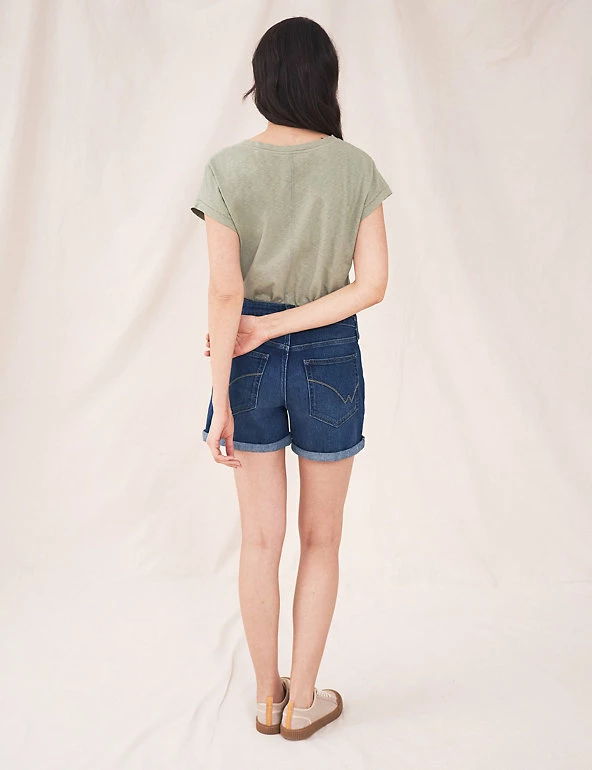 Cheapest 😀 White Stuff Trousers Cotton Rich Denim Boyfriend Shorts 🎉 3 Cheapest 😀 White Stuff Trousers Cotton Rich Denim Boyfriend Shorts 🎉 - Image 3