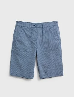 Wholesale 🎁 White Stuff Cotton Rich Striped Chino Shorts With Linen 🎁