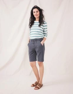 Coupon 🔥 White Stuff Cotton Rich Chino Shorts With Linen ⭐ -New In Womens Sales 2022 SD 10 T83 5638 D0 X EC 0