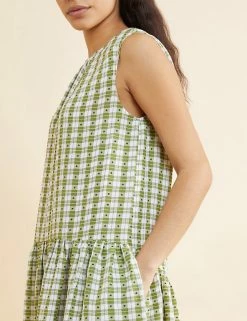 Top 10 😀 Albaray 👗 Dresses Checked Sleeveless Midi Swing 👗 Dress 💯 -New In Womens Sales 2022 SD 10 T83 5652 J0 X EC 2