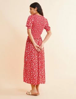 Best reviews of 🥰 Albaray 👗 Dresses Floral V-Neck Midi Swing 👗 Dress 👏 -New In Womens Sales 2022 SD 10 T83 5653 B0 X EC 1