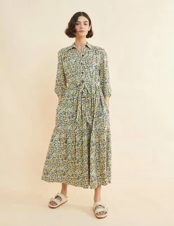 Cheapest 💯 Albaray 👗 Dresses Floral Tie Waist Midi Tiered 👗 Dress ✨ -New In Womens Sales 2022 SD 10 T83 5656 ZZ X EC 3