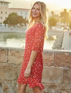 Wholesale 🧨 SOSANDAR 👗 Dresses Polka Dot Frill Hem Knee Length Shift 👗 Dress 🥰 -New In Womens Sales 2022 SD 10 T83 5725 B4 X EC 2