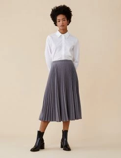 Flash Sale 🎁 Finery London 👗 Skirts Pleated Midi 👗 Skirt ⌛ -New In Womens Sales 2022 SD 10 T83 5863 T0 X EC 0