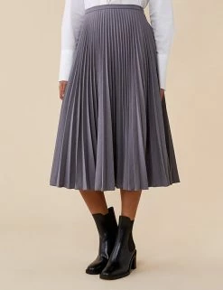 Flash Sale 🎁 Finery London 👗 Skirts Pleated Midi 👗 Skirt ⌛ -New In Womens Sales 2022 SD 10 T83 5863 T0 X EC 1