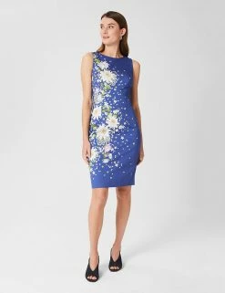 Budget 🌟 HOBBS 👗 Dresses Cotton Rich Knee Length Column 👗 Dress 🔔