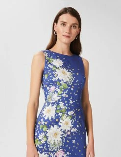 Budget 🌟 HOBBS 👗 Dresses Cotton Rich Knee Length Column 👗 Dress 🔔 -New In Womens Sales 2022 SD 10 T83 5895 E4 X EC 1