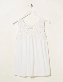 Flash Sale 🔔 FatFace Vests Cotton Modal Blend V-Neck Vest Top ⭐