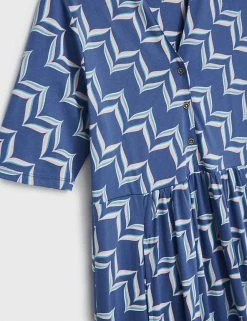 Top 10 🔔 White Stuff 👗 Dresses Organic Cotton Blend Printed Midi 👗 Dress ⌛ -New In Womens Sales 2022 SD 10 T83 6173 E4 X EC 4