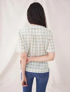 Best Sale ✔️ White Stuff 👕 Shirts & Blouses Pure Cotton Checked Embroidered 👕 Shirt 🌟 8 Best Sale ✔️ White Stuff 👕 Shirts & Blouses Pure Cotton Checked Embroidered 👕 Shirt 🌟 -New In Womens Sales 2022 SD 10 T83 6366 Y8 X EC 1