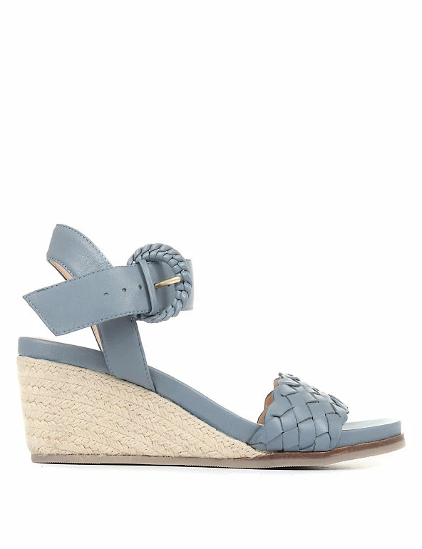 Brand new 😍 Jones Bootmaker 🩴 Sandals Leather Buckle Woven Wedge Espadrilles 👍 1 Brand new 😍 Jones Bootmaker 🩴 Sandals Leather Buckle Woven Wedge Espadrilles 👍