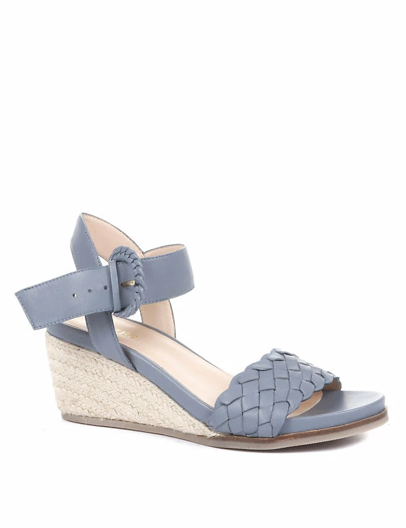 Brand new 😍 Jones Bootmaker 🩴 Sandals Leather Buckle Woven Wedge Espadrilles 👍 2 Brand new 😍 Jones Bootmaker 🩴 Sandals Leather Buckle Woven Wedge Espadrilles 👍 - Image 2