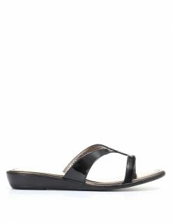 Flash Sale ⌛ Jones Bootmaker Leather Patent Strappy Flat 🩴 Sandals 🌟 -New In Womens Sales 2022 SD 10 T83 6382 Y4 X EC 0